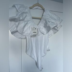 ZARA Bodysuit White NWT